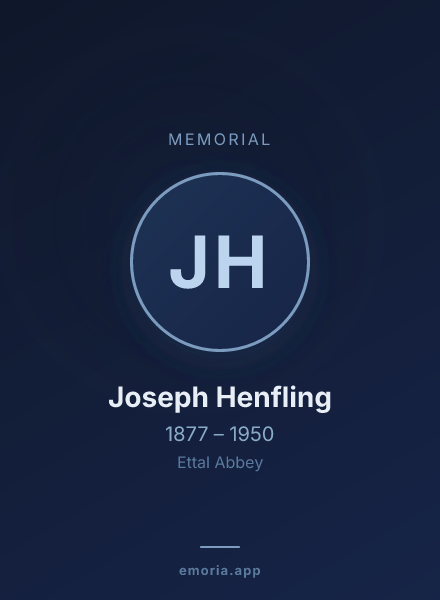 Memorial portrait of Joseph Henfling