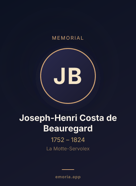 Memorial portrait of Joseph-Henri Costa de Beauregard