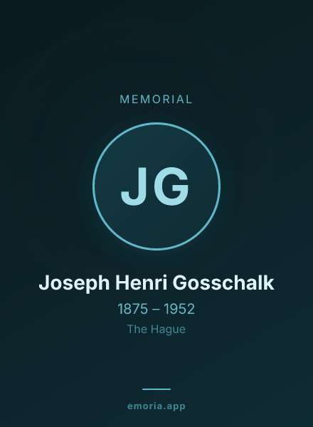 Memorial portrait of Joseph Henri Gosschalk