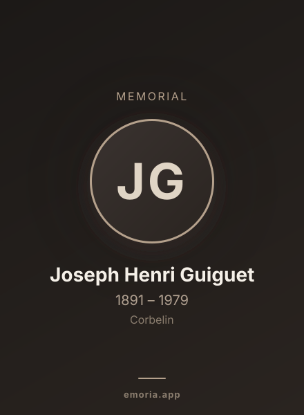Memorial portrait of Joseph Henri Guiguet