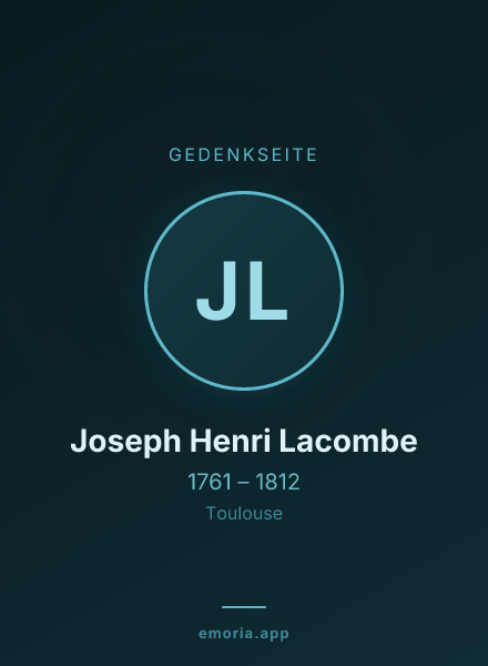 Gedenkportrait von Joseph Henri Lacombe