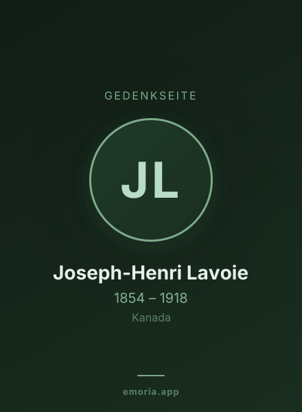 Gedenkportrait von Joseph-Henri Lavoie