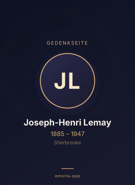 Gedenkportrait von Joseph-Henri Lemay