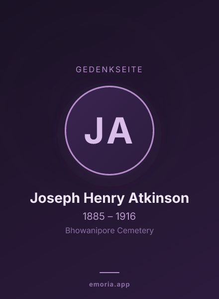 Gedenkportrait von Joseph Henry Atkinson