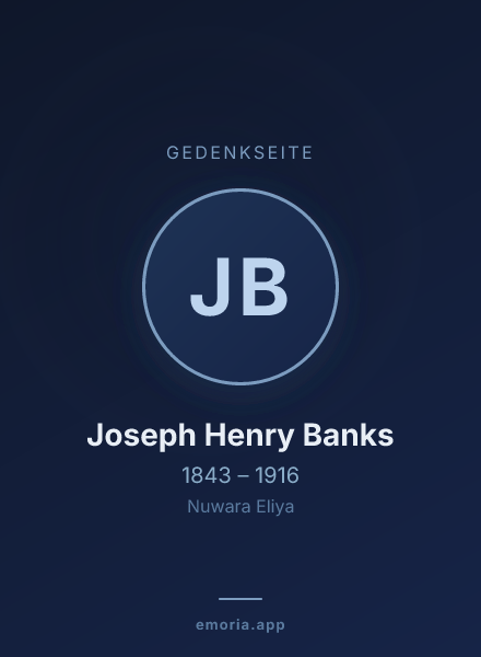 Gedenkportrait von Joseph Henry Banks