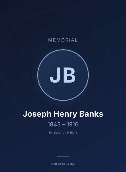 Memorial portrait of Joseph Henry Banks