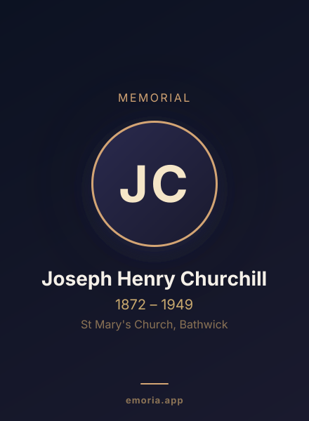 Memorial portrait of Joseph Henry Churchill