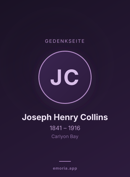 Gedenkportrait von Joseph Henry Collins