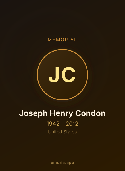 Memorial portrait of Joseph Henry Condon