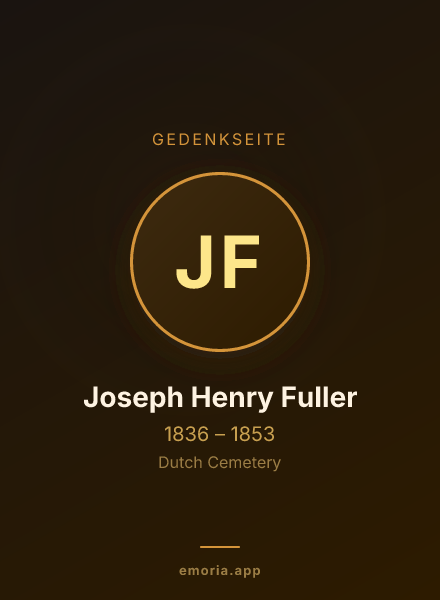 Gedenkportrait von Joseph Henry Fuller