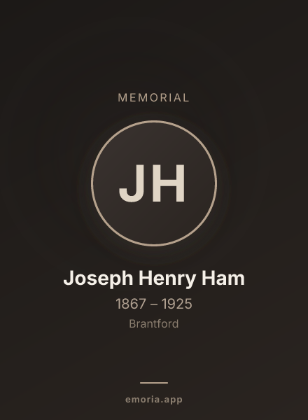 Memorial portrait of Joseph Henry Ham