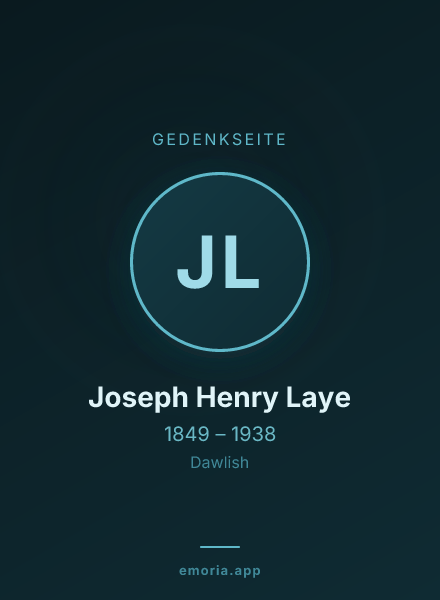 Gedenkportrait von Joseph Henry Laye