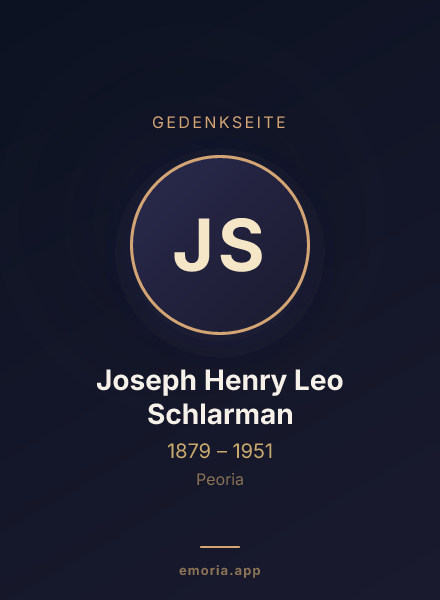 Gedenkportrait von Joseph Henry Leo Schlarman