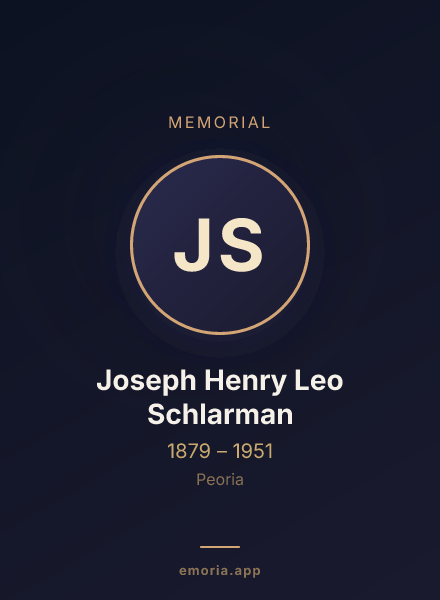 Memorial portrait of Joseph Henry Leo Schlarman