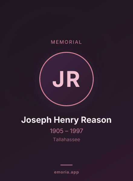 Memorial portrait of Joseph Henry Reason