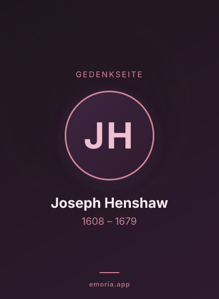Gedenkportrait von Joseph Henshaw