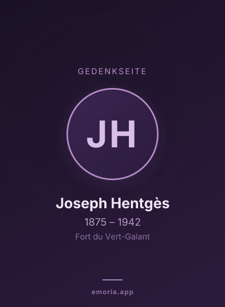Gedenkportrait von Joseph Hentgès