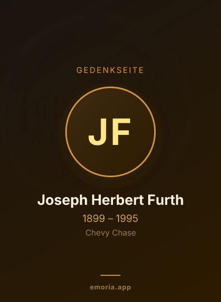 Gedenkportrait von Joseph Herbert Furth