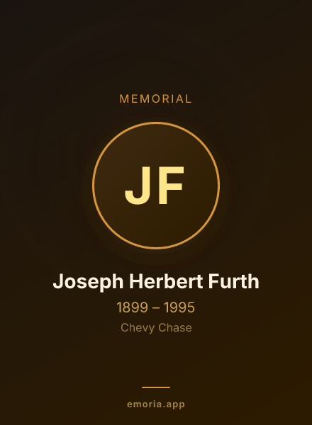 Memorial portrait of Joseph Herbert Furth