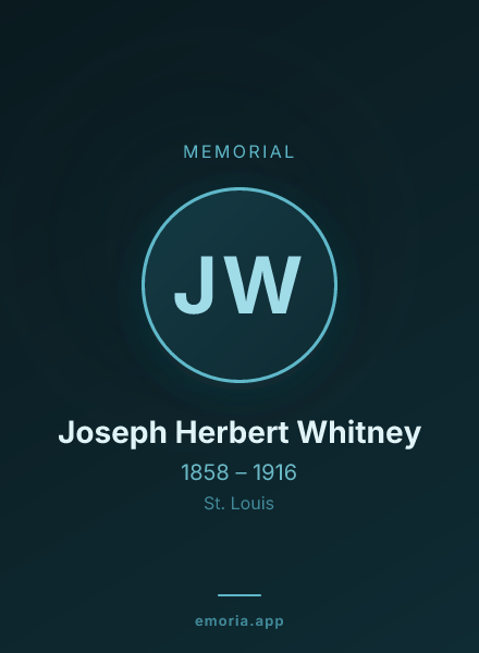 Memorial portrait of Joseph Herbert Whitney