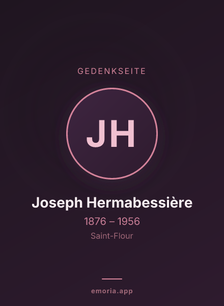 Gedenkportrait von Joseph Hermabessière
