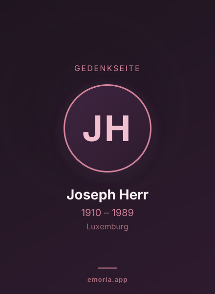 Gedenkportrait von Joseph Herr