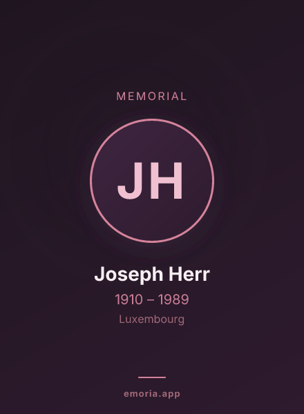 Memorial portrait of Joseph Herr