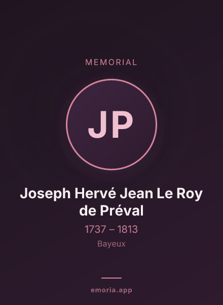 Memorial portrait of Joseph Hervé Jean Le Roy de Préval
