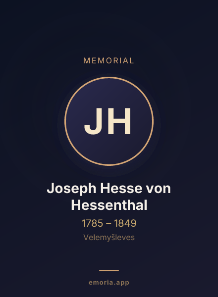 Memorial portrait of Joseph Hesse von Hessenthal