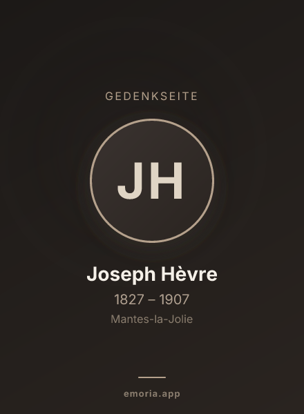 Gedenkportrait von Joseph Hèvre