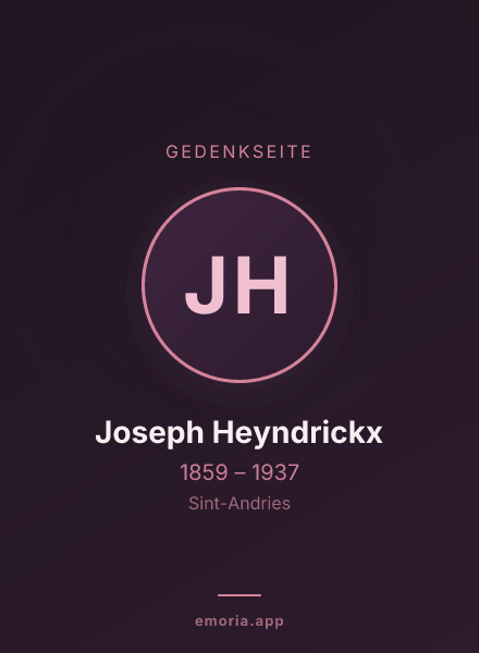 Gedenkportrait von Joseph Heyndrickx