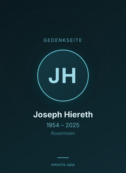 Gedenkportrait von Joseph Hiereth