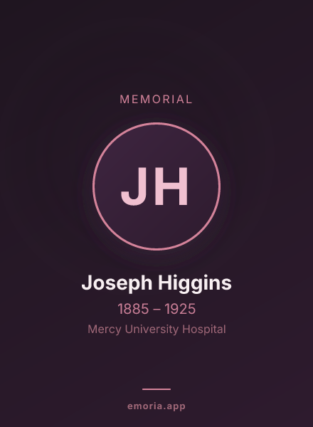 Memorial portrait of Joseph Higgins