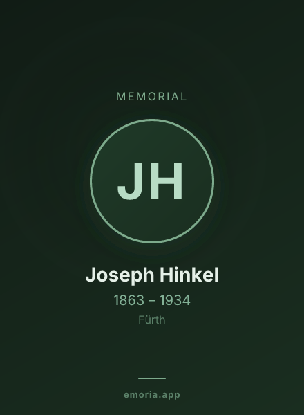 Memorial portrait of Joseph Hinkel
