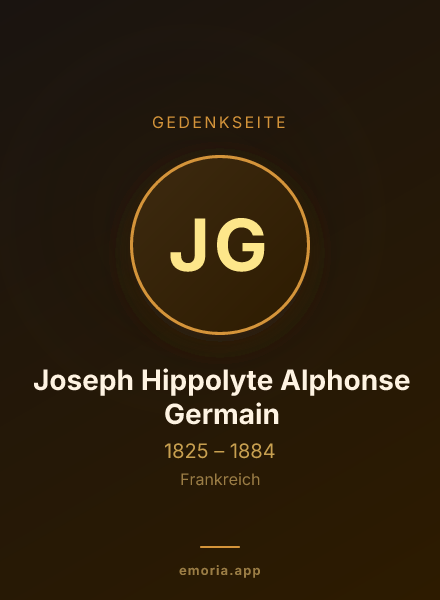 Gedenkportrait von Joseph Hippolyte Alphonse Germain