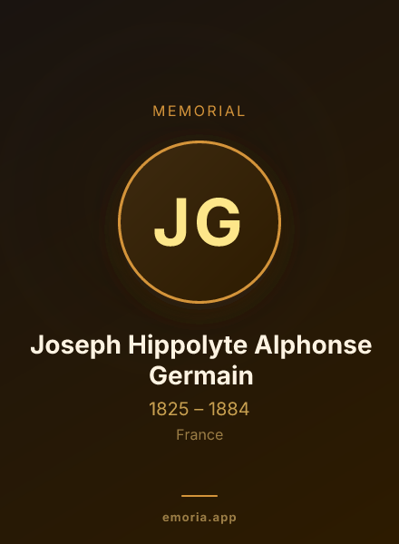 Memorial portrait of Joseph Hippolyte Alphonse Germain