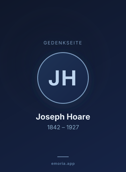 Gedenkportrait von Joseph Hoare