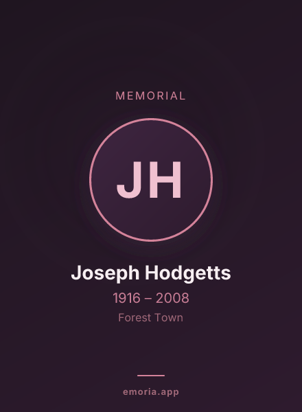 Memorial portrait of Joseph Hodgetts