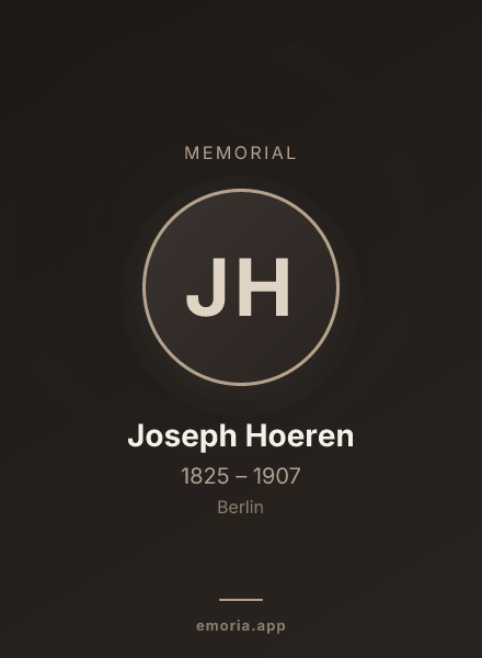 Memorial portrait of Joseph Hoeren