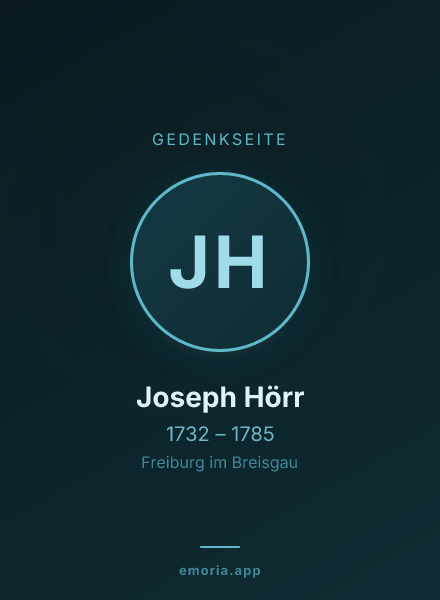 Gedenkportrait von Joseph Hörr