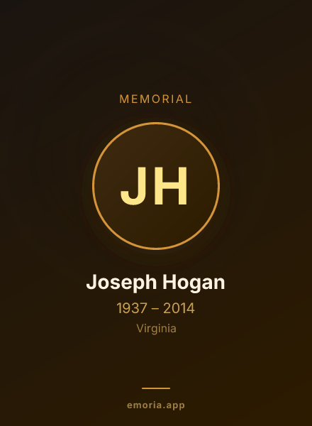 Memorial portrait of Joseph Hogan