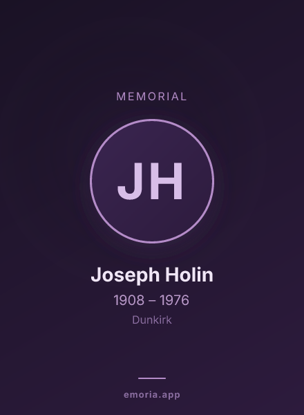 Memorial portrait of Joseph Holin