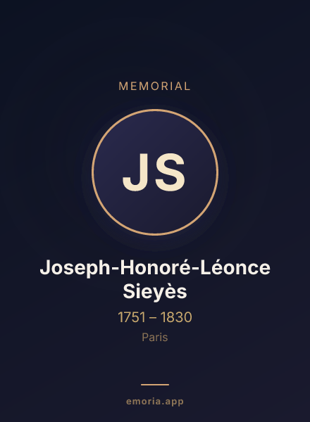 Memorial portrait of Joseph-Honoré-Léonce Sieyès