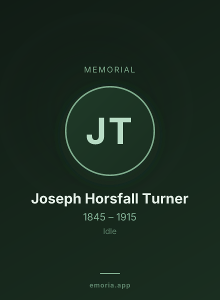 Memorial portrait of Joseph Horsfall Turner
