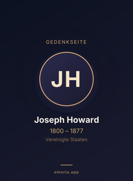 Gedenkportrait von Joseph Howard