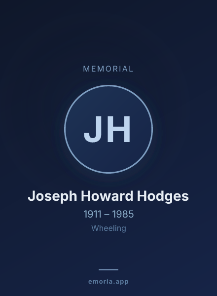 Memorial portrait of Joseph Howard Hodges