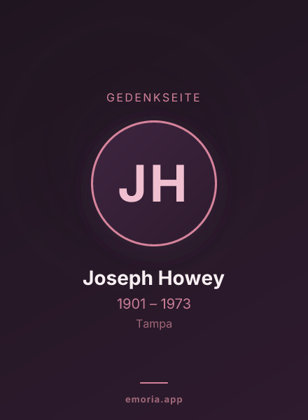 Gedenkportrait von Joseph Howey