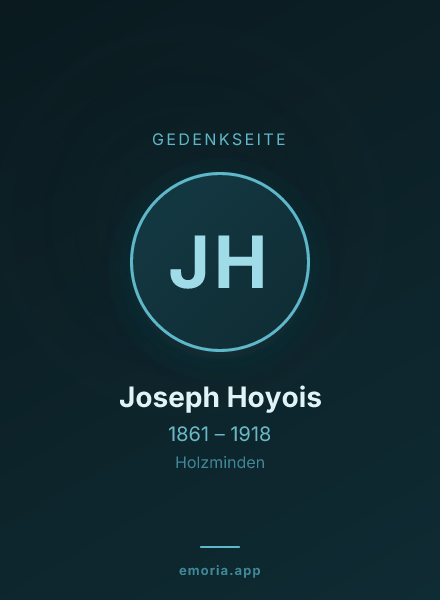 Gedenkportrait von Joseph Hoyois