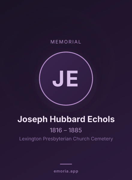 Memorial portrait of Joseph Hubbard Echols