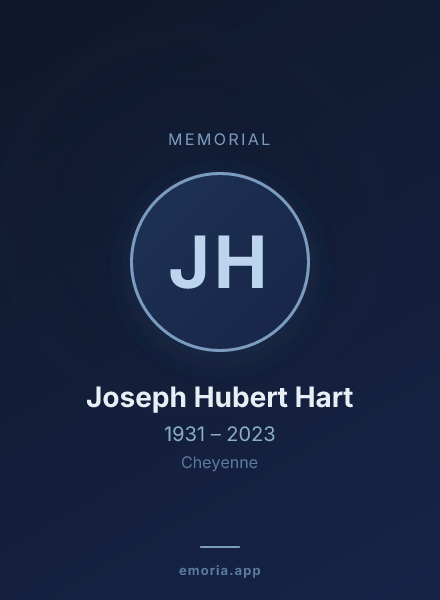 Memorial portrait of Joseph Hubert Hart